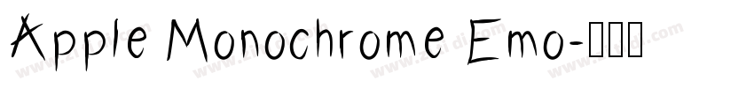 Apple Monochrome Emo字体转换